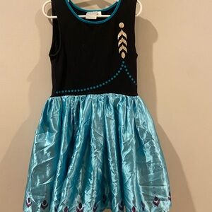 Anna frozen Disney costume Black and Blue Sleeveless Dress 7/8 medium girls play